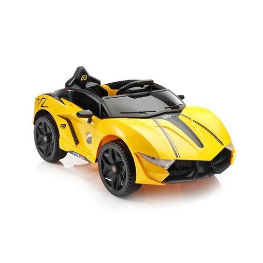 Battery Operated Ride On Sports Car with Remote - Yellow