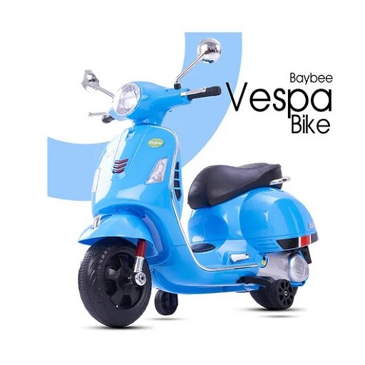 Baybee Vespa Rechargeable Battery Operated Ride on Bike - Blue