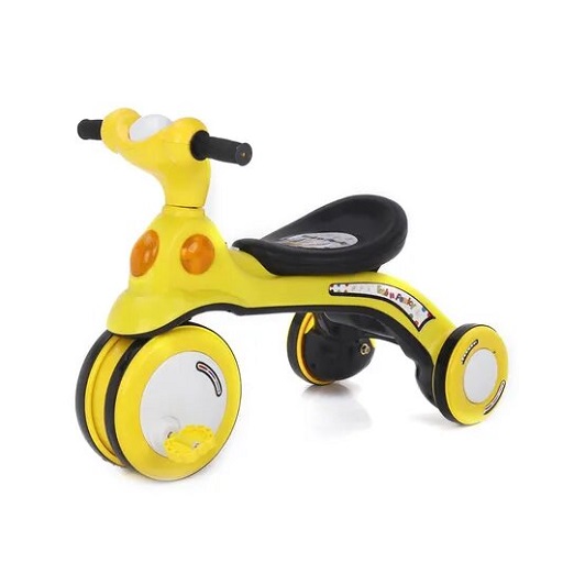 Kids Tricycle With Attractive Wheels Light & Music - Yellow