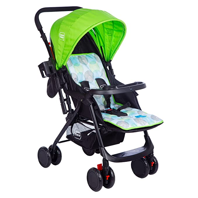 Mee Mee Easy to Push Baby Pram with Quick One-Hand Folding (Green) (MM-50K_Green)
